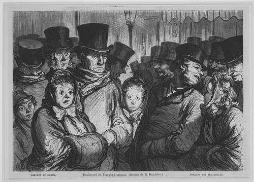 Sortant du Drame by Honoré Daumier, print, 1820-1879