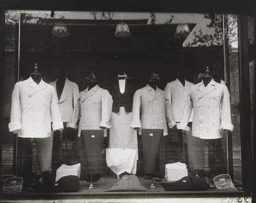Window of Tailor Shop by Eugène Atget, photograph, 1871