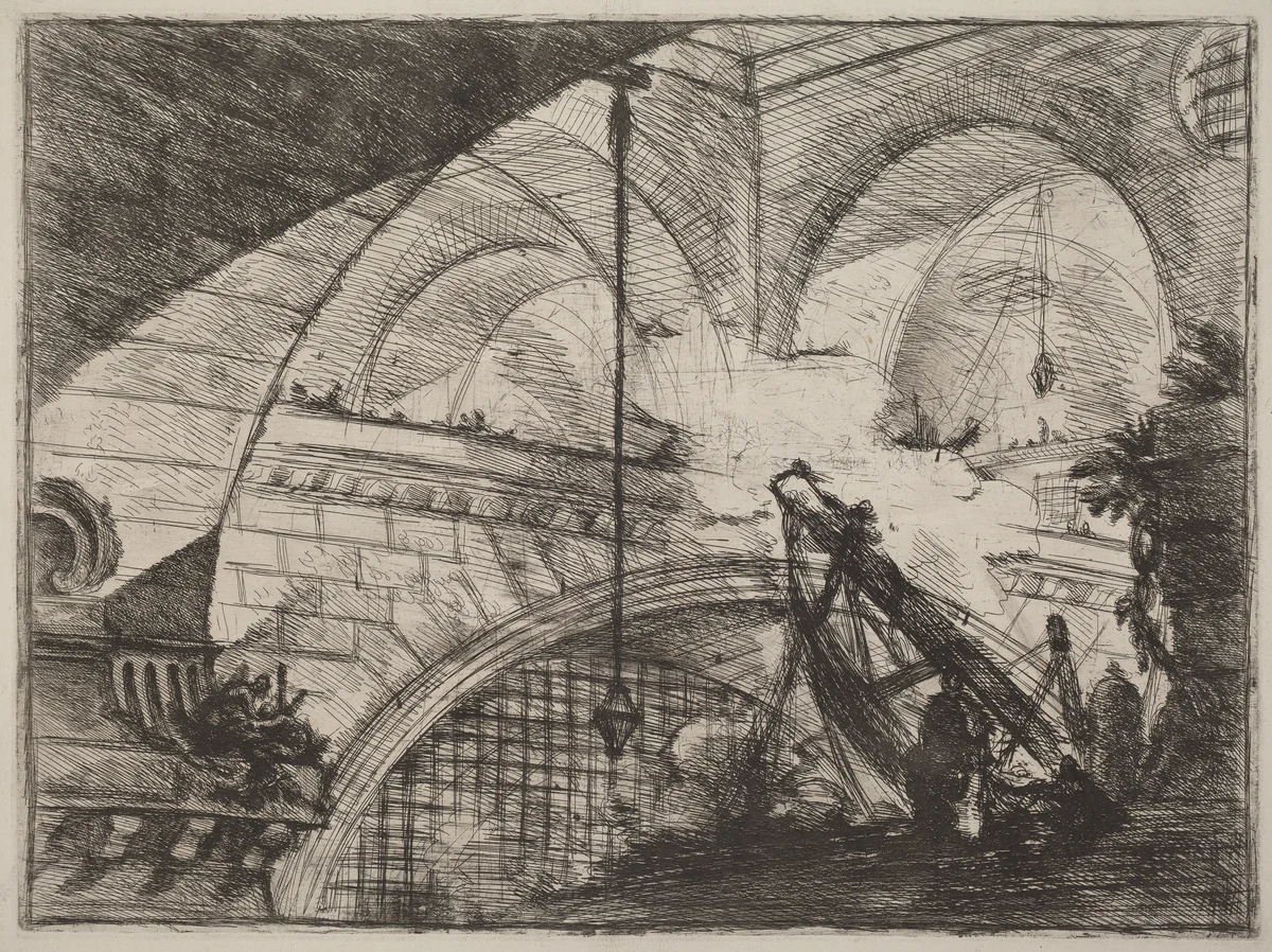 The Arch with a Shell Ornament by Giovanni Battista Piranesi, print, 1750-1758