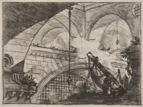 The Arch with a Shell Ornament by Giovanni Battista Piranesi, print, 1750-1758