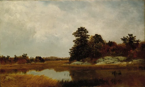 October in the Marshes by John Frederick Kensett, artwork, 1872