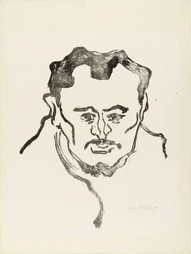 Portrait of H. (Bildnis H.) from the portfolio Brücke 1909 by Karl Schmidt-Rottluff, print, 1909