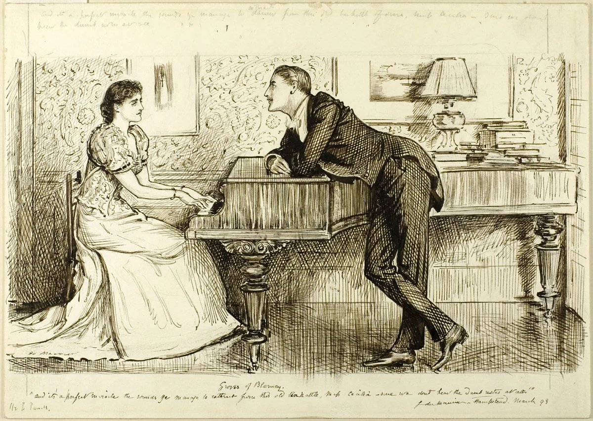 Groves of Blarney by George Dumaurier, drawing, 1893