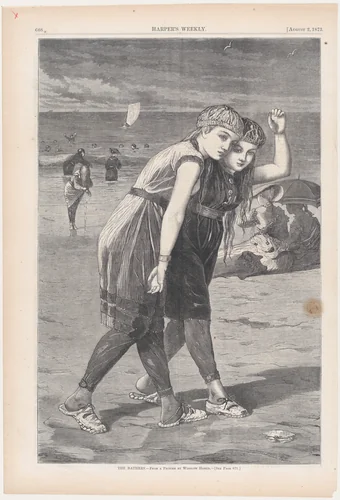 The Bathers (from "Harper's Weekly," Vol. XVII) by Winslow Homer, print, 1873