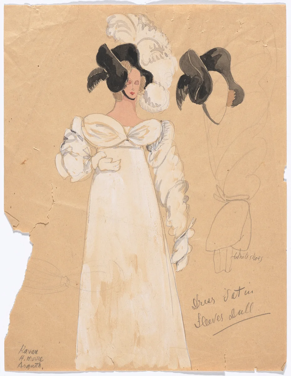 Costume design for the ballet Promenade by Forrest Thayer, drawing, 1936