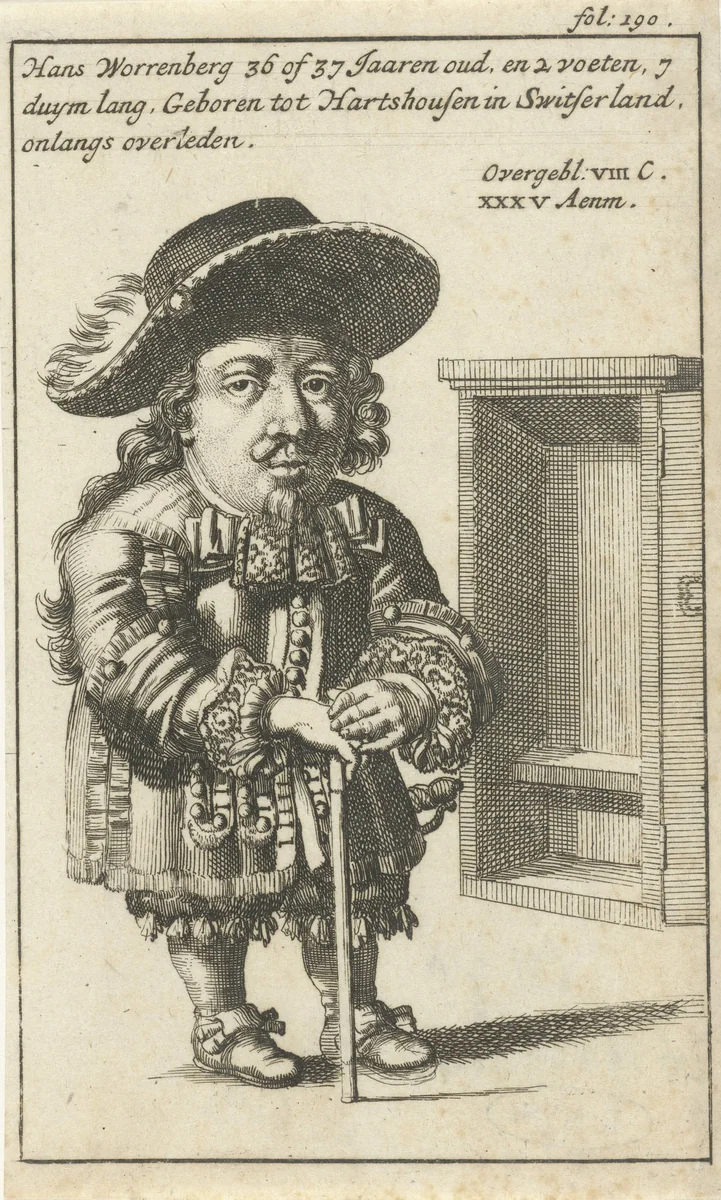 Portret van Hans Worrenbergh by Jan Luyken, print, 1680-1688