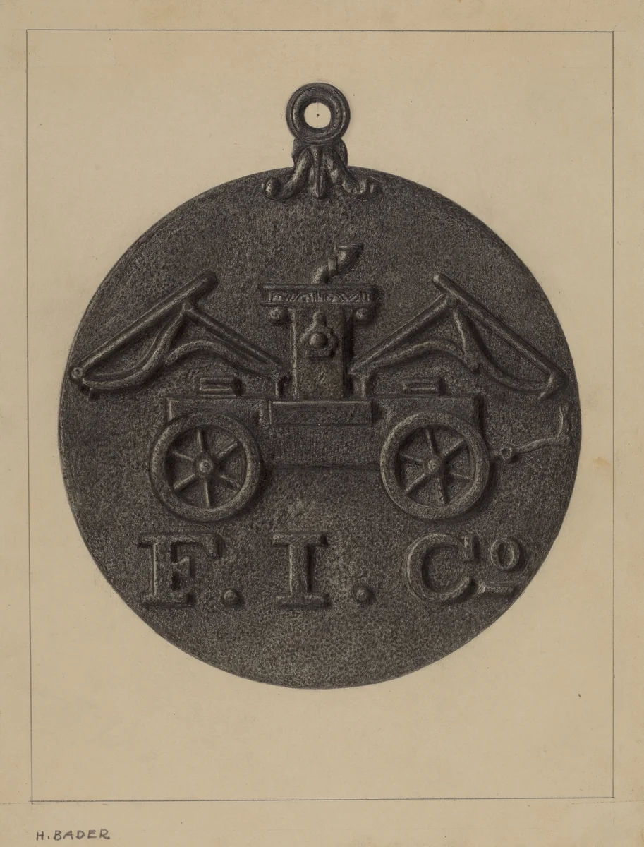 Firemark by Herman Bader, index of american design, 1937