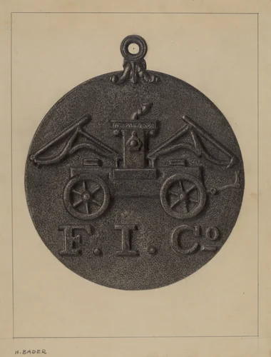 Firemark by Herman Bader, index of american design, 1937