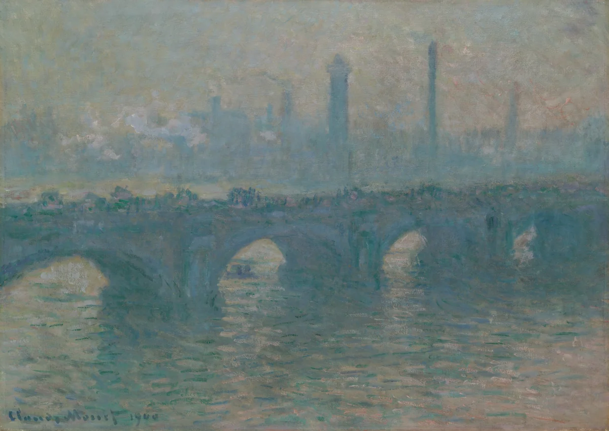 Waterloo Bridge, Gray Weather by Claude Monet, painting, 1900