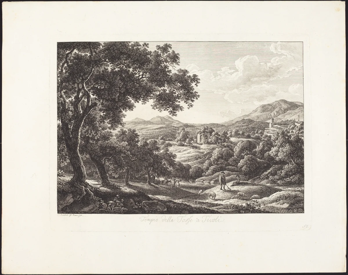Tempio della Tosse a Tivoli by Albert Christoph Dies, portfolio, 1755-1822
