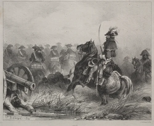 Cavalry Scene by Joseph-Louis-Hippolyte Bellangé, print, 1836