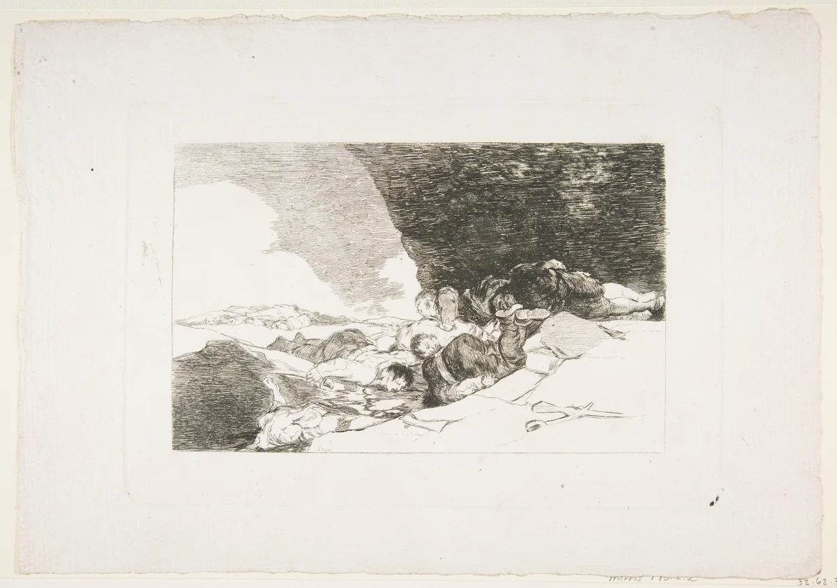 Plate 23 from "The Disasters of War" (Los Desastres de la Guerra): 'The Same Elsewhere' (Lo mismo en otras partes) by Goya, print, 1805-1815