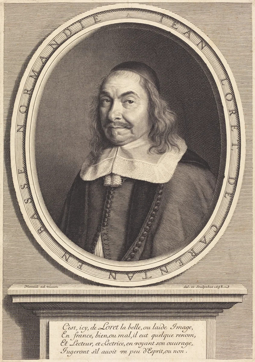 Jean Loret by Robert Nanteuil, print, 1658
