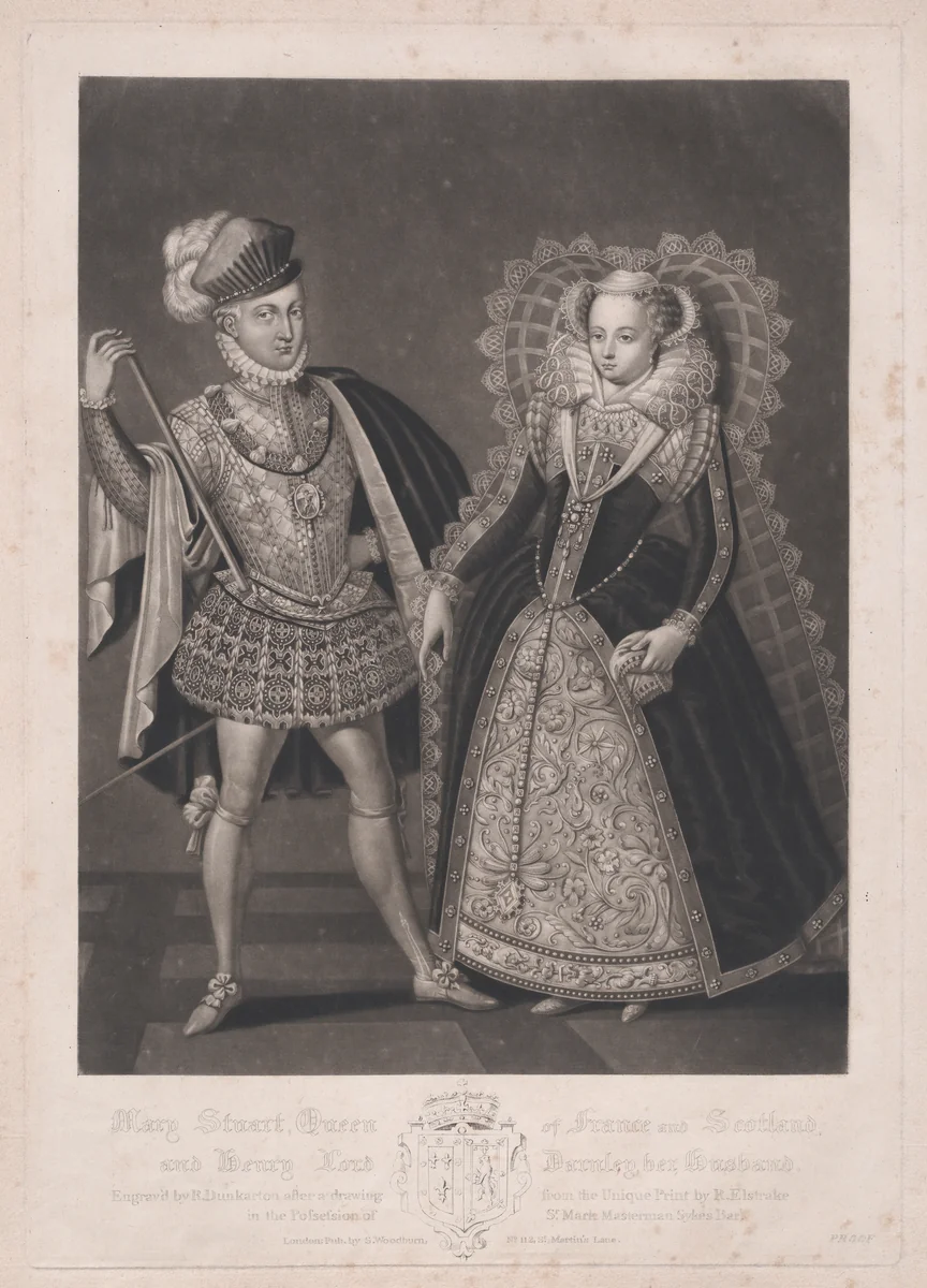 Mary, Queen of Scots and Lord Darnley by Robert Dunkarton, print, 1811-1821