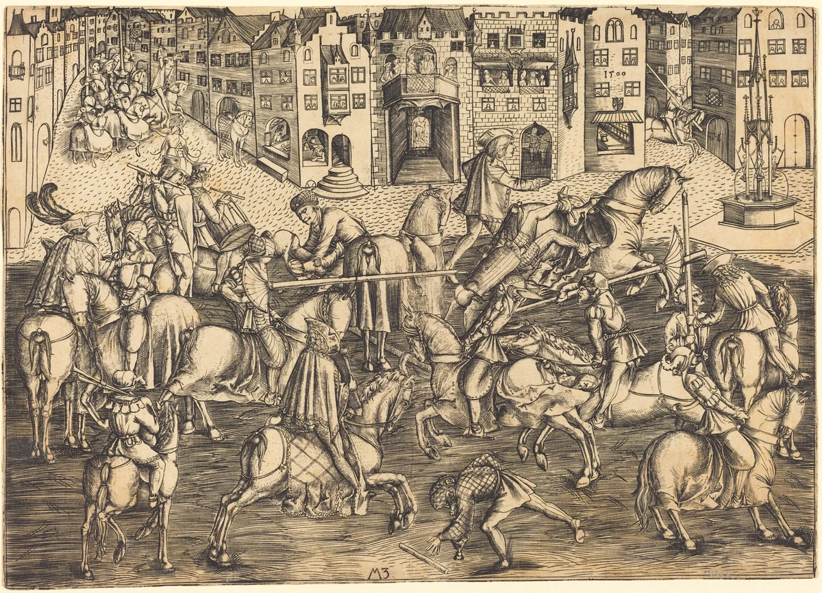 The Tournament by Master MZ, print, 1500