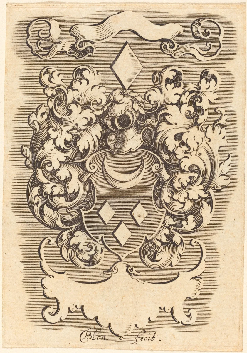 Crest by Michel Le Blon, print, 1587-1656