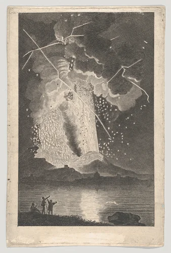 Eruption of Vesuvius, August 8, 1779 by Louis Boily, print, 1779