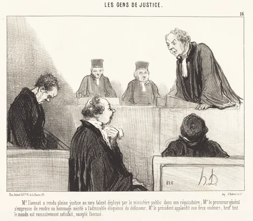 Mr. l'avocat a rendu pleine justice... by Honoré Daumier, print, 1846