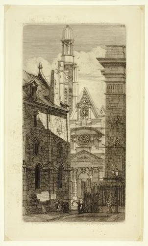 Saint-Etienne-du-Mont by Charles Meryon, print, 1841-1868