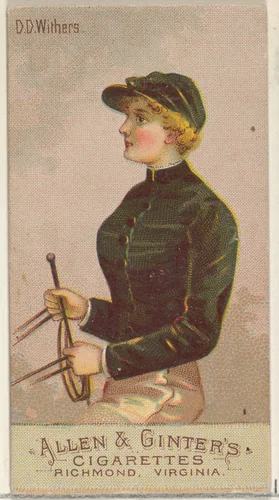 D.D. Withers, from the Racing Colors of the World series (N22b) for Allen & Ginter Cigarettes by Allen & Ginter, print, 1888