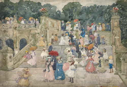 The Terrace Bridge, Central Park by Maurice Prendergast, painting, 1901
