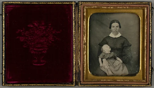 Untitled (Mother with Dead Child) by Artist Unknown, photograph, 1839-1860