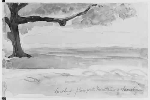 Landscape with Mountains of Samaria, 1904 (from Sketchbook) by Mary Newbold Sargent, artwork, 1904