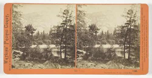 The Lake, Yosemite Valley, Mariposa County, Cal., No. 1028 from the series "Watkins' Pacific Coast" by Carleton Watkins, photograph, 1861-1876