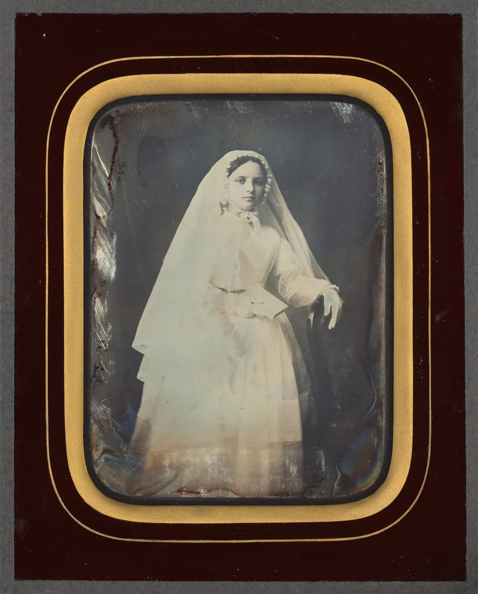 Portrait of a Girl by Victor Plumier, photograph, 1848-1858