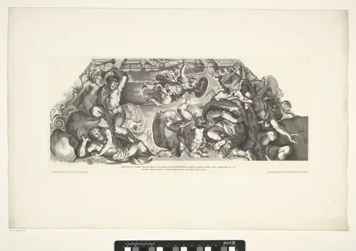 Gewelfdecoratie uit Pallazzo Barberini by anonymous, print, 1692-1762