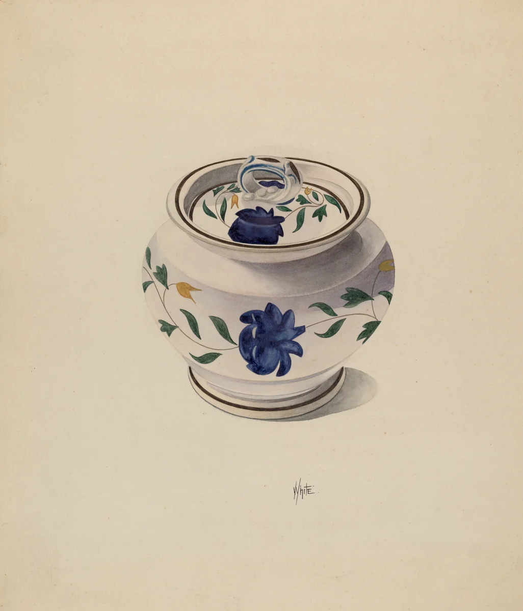 Sugar Bowl by Edward White, index of american design, 1936
