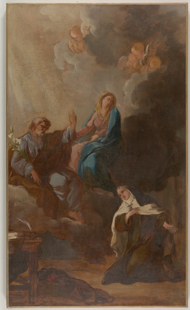 The Virgin Placing St. Teresa of Avila Under the Protection of St. Joseph by François Guillaume Ménageot, drawing, 1782-1792