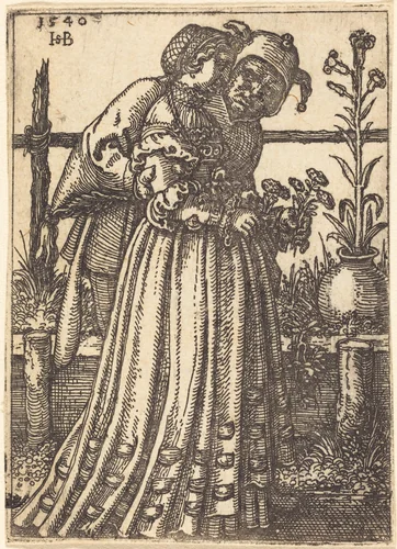The Lady and the Fool by Sebald Beham, print, 1540
