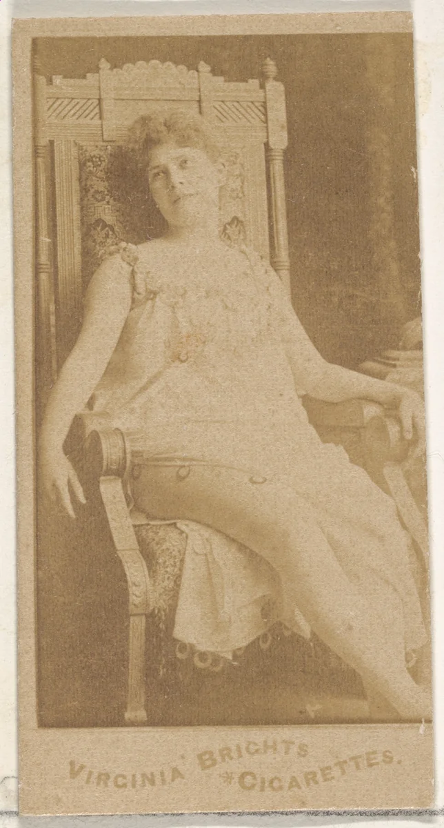 From the Actors and Actresses series (N45, Type 4) for Virginia Brights Cigarettes by Allen & Ginter, photograph, 1885-1891