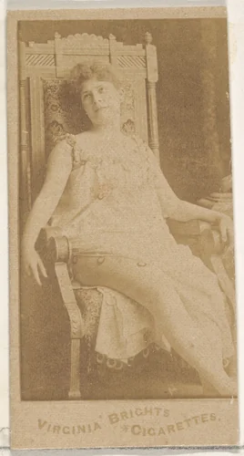 From the Actors and Actresses series (N45, Type 4) for Virginia Brights Cigarettes by Allen & Ginter, photograph, 1885-1891