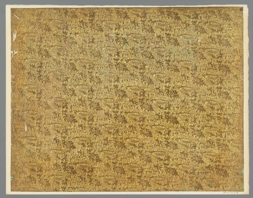 Blad met patroon van banden met bloemen en bladeren by anonymous, other, 1850-1920