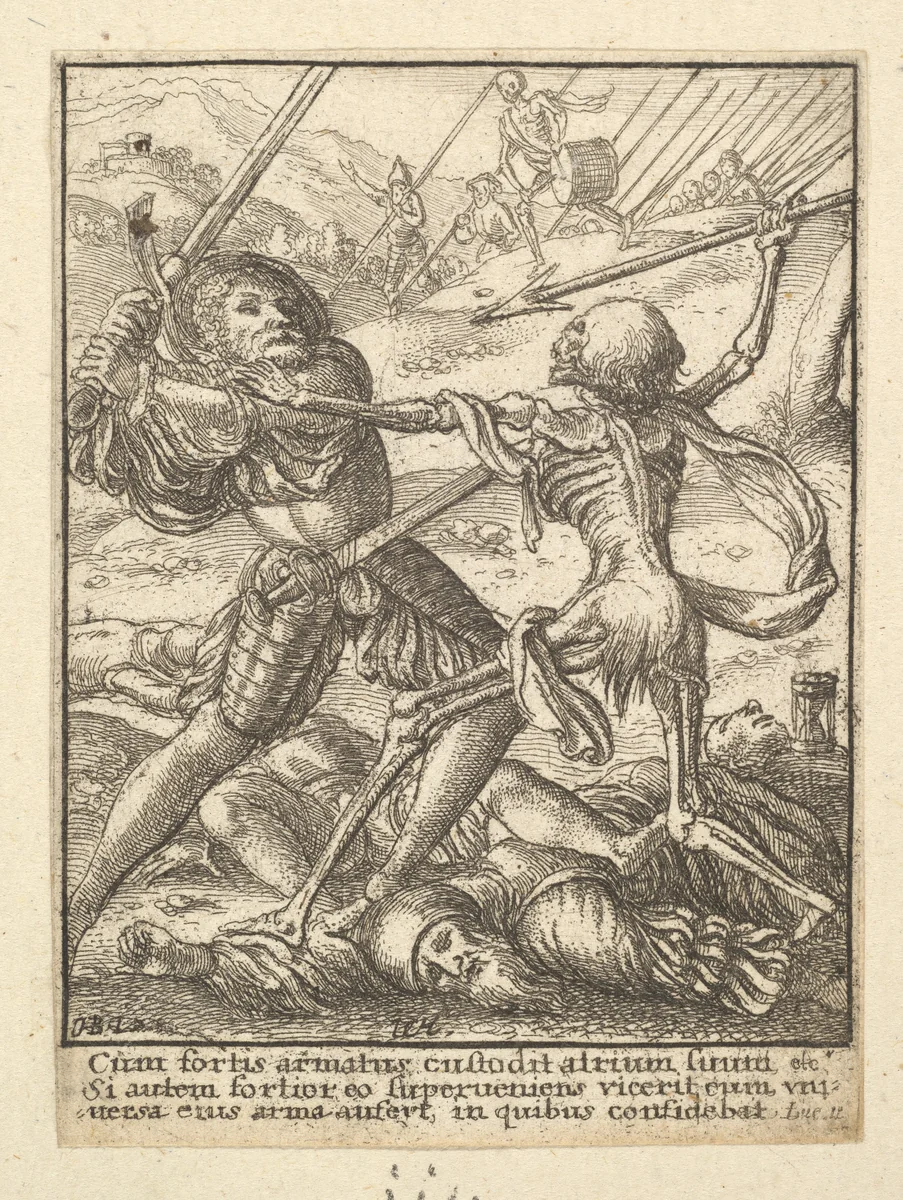 The Knight, from the Dance of Death by Wenceslaus Hollar, print, 1651-1800