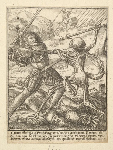 The Knight, from the Dance of Death by Wenceslaus Hollar, print, 1651-1800