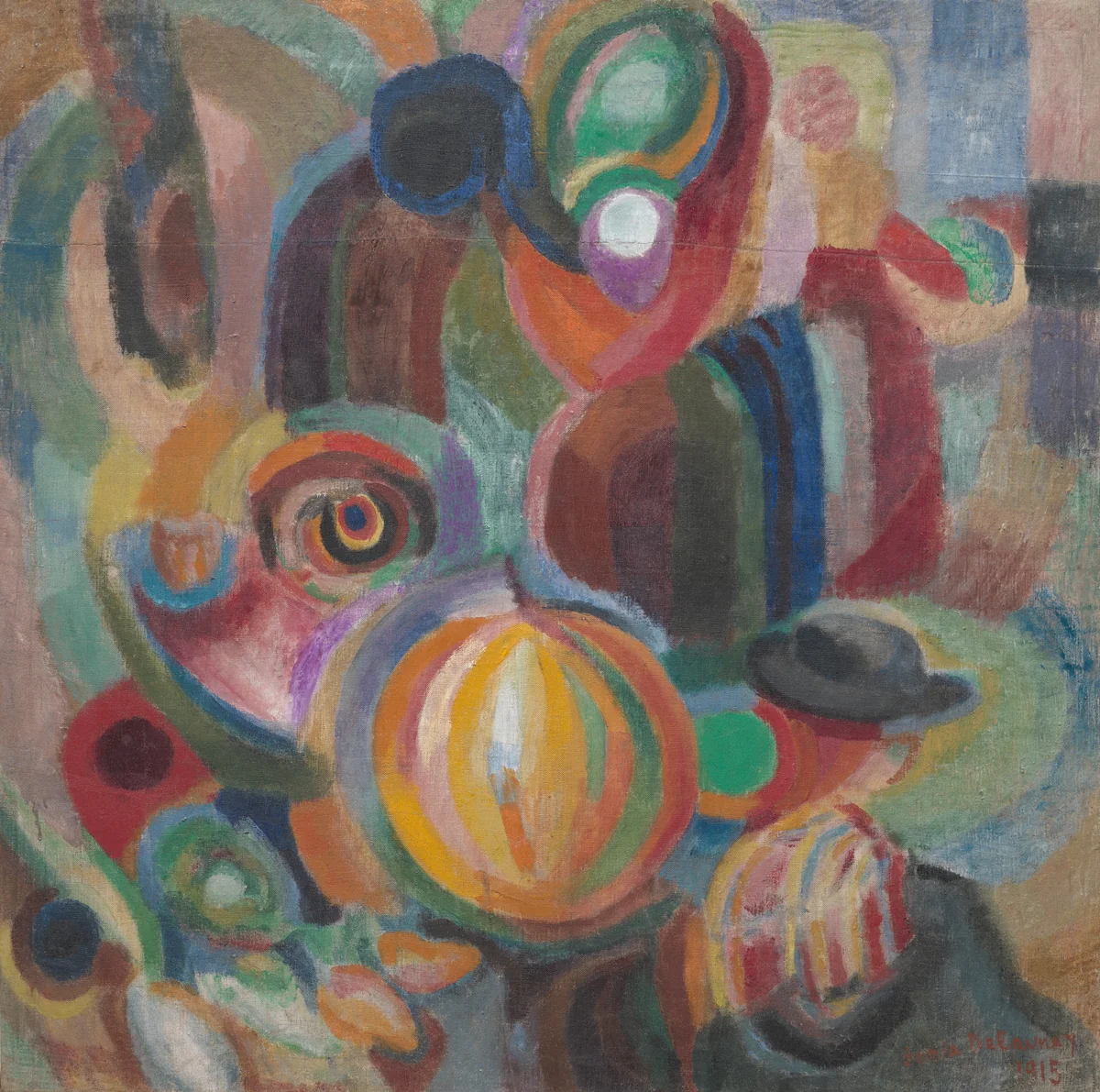 Portuguese Market by Sonia Delaunay, painting, 1915