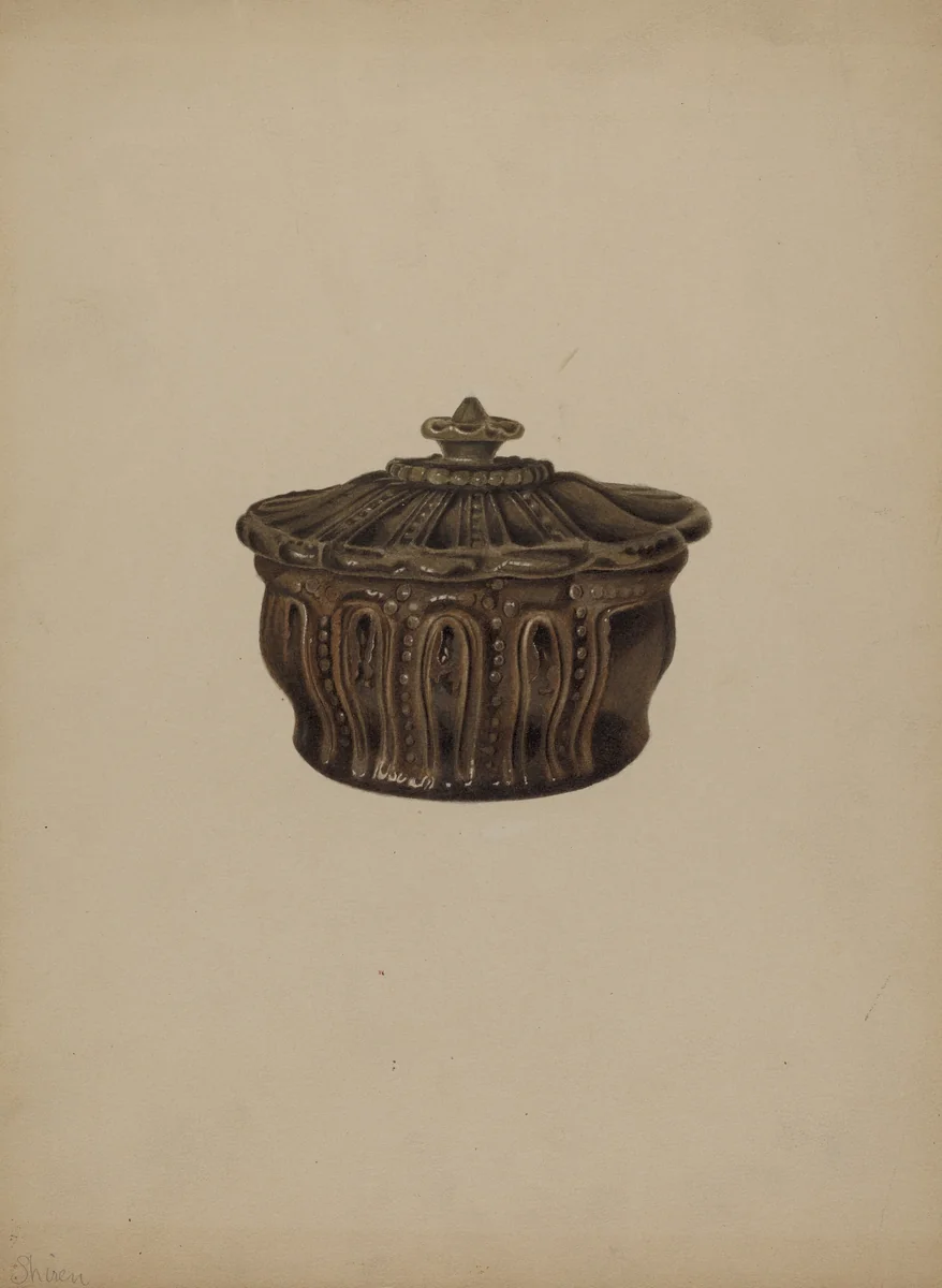 Pa. German Covered Dish by Alvin Shiren, index of american design, 1938