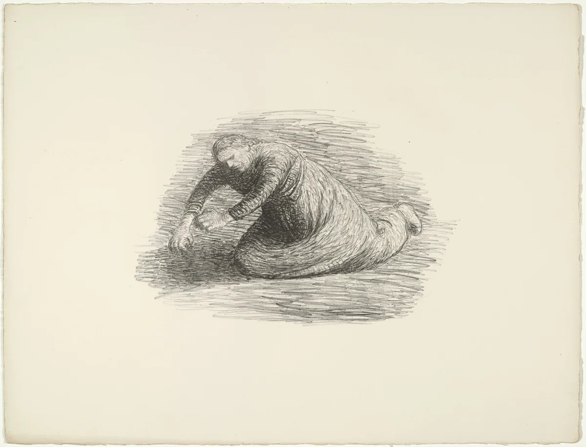 The Bloodstain 1 (Der Blutflecken 1) from The Dead Day (Der tote Tag) by Ernst Barlach, print, 1910