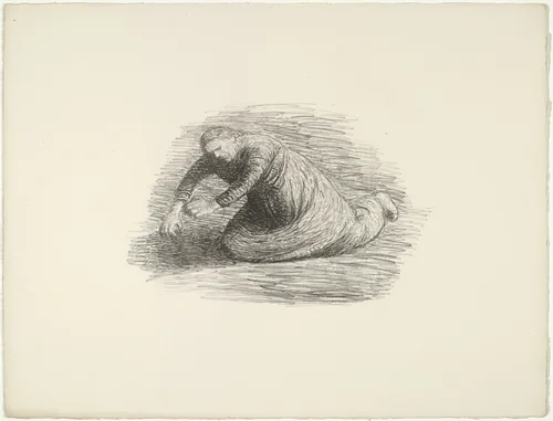 The Bloodstain 1 (Der Blutflecken 1) from The Dead Day (Der tote Tag) by Ernst Barlach, print, 1910
