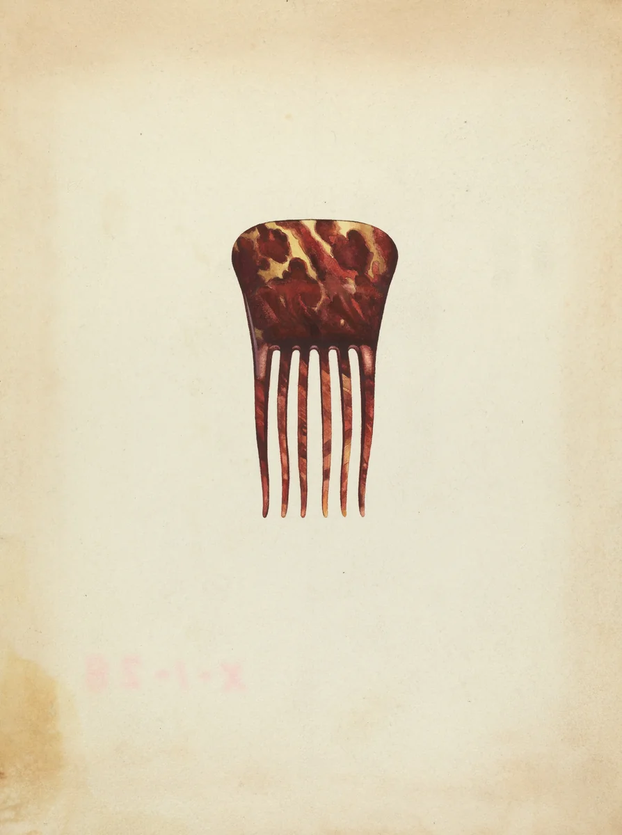 Comb by Isidore Steinberg, index of american design, 1940