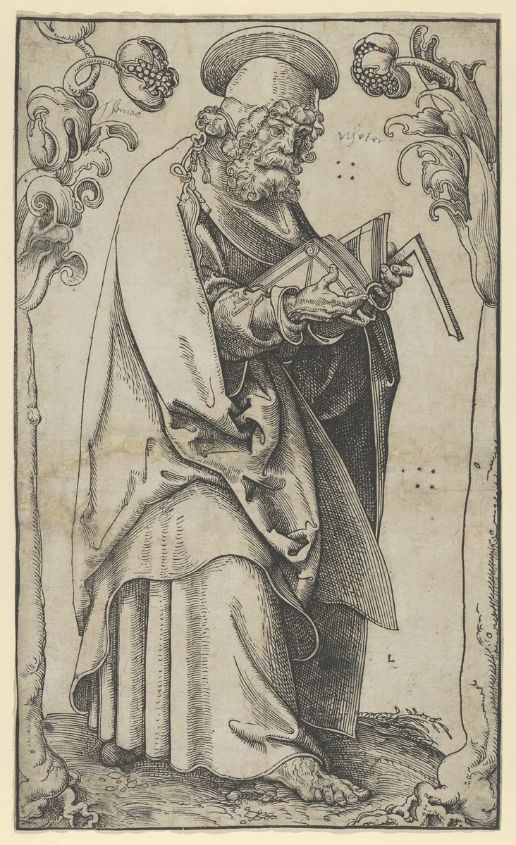 Matthew from Christ, the Apostles and St. Paul by Lucas Cranach, print, 1472-1553