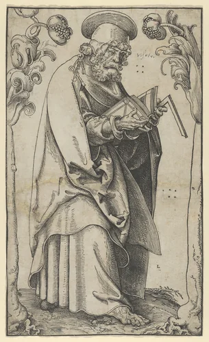 Matthew from Christ, the Apostles and St. Paul by Lucas Cranach, print, 1472-1553