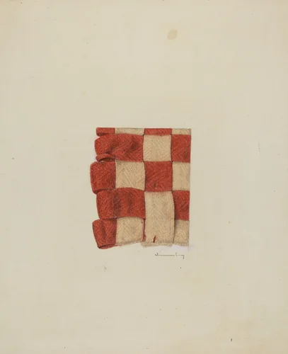 Shaker Textile Sample by Harold Weisenborn, index of american design, 1940