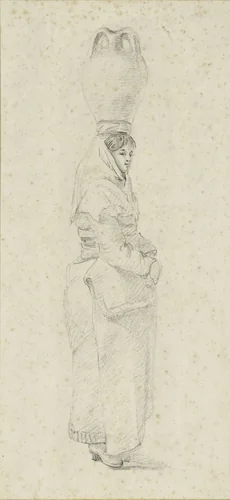Staande (Griekse) vrouw by Dominique Vivant Denon, drawing, 1757-1825