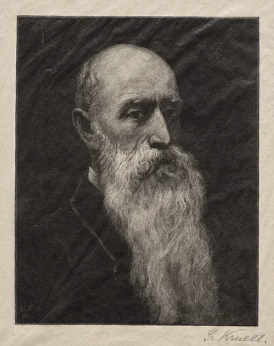 William Morris Hunt by Gustav Kruell, print, 1886