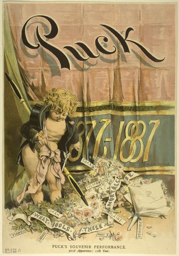 Puck's Souvenir Performance, from Puck by C. Jay Taylor, print, 1887