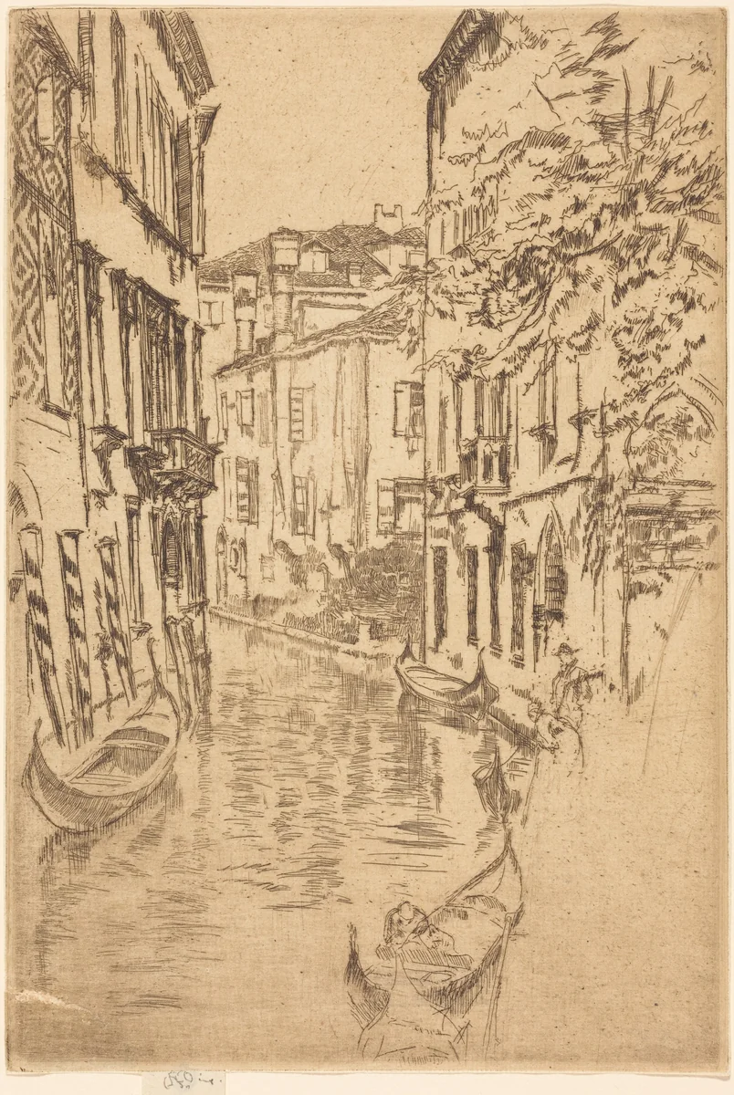 Quiet Canal by James McNeill Whistler, print, 1880